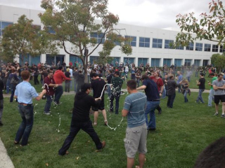 Illustration for article titled Blizzard Celebrates Diablo III's Success With An Insane Amount of Champagne